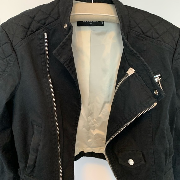 Dsquared2 BLACK Twill MOTO  Jacket - Picture 6 of 10